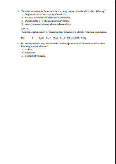 Test Bank for Ruppel’s Manual of Pulmonary Function Testing 12th Edition by Mottram - Image 3