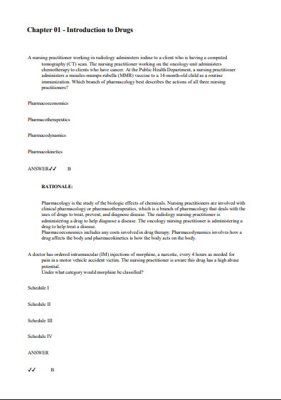 Test Bank for Karch’s Focus on Nursing Pharmacology 10th Edition by Rebecca Tucker - Image 2